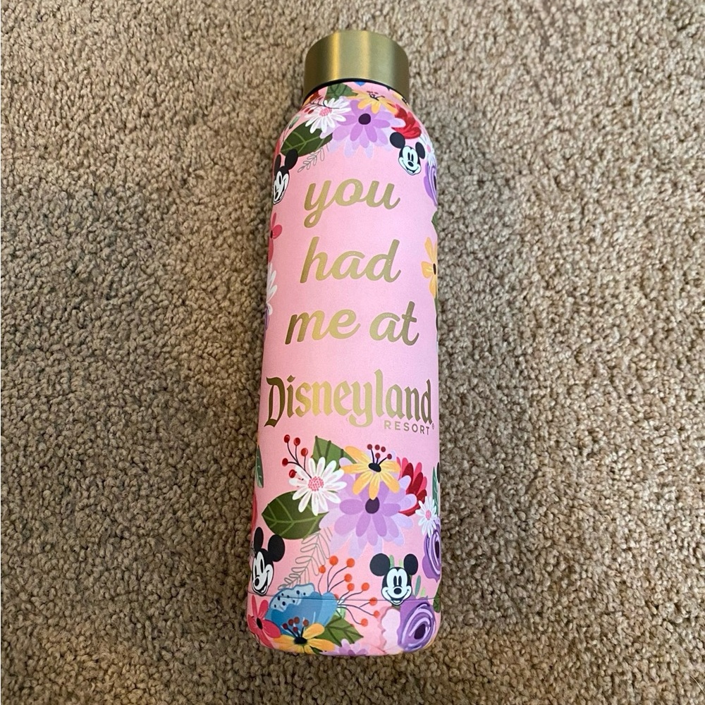 Pink Floral Water Bottle